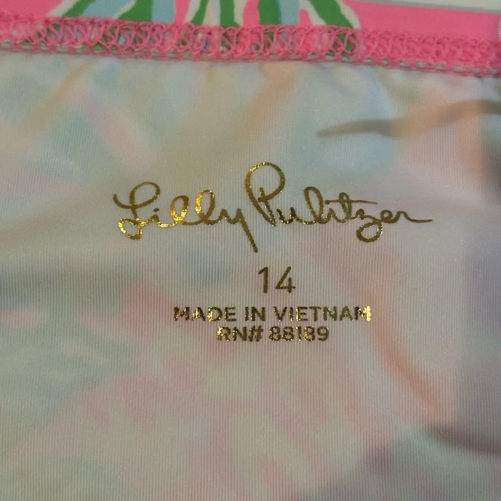 Lilly Pulitzer Floral Bikini Bottom 14 Girls